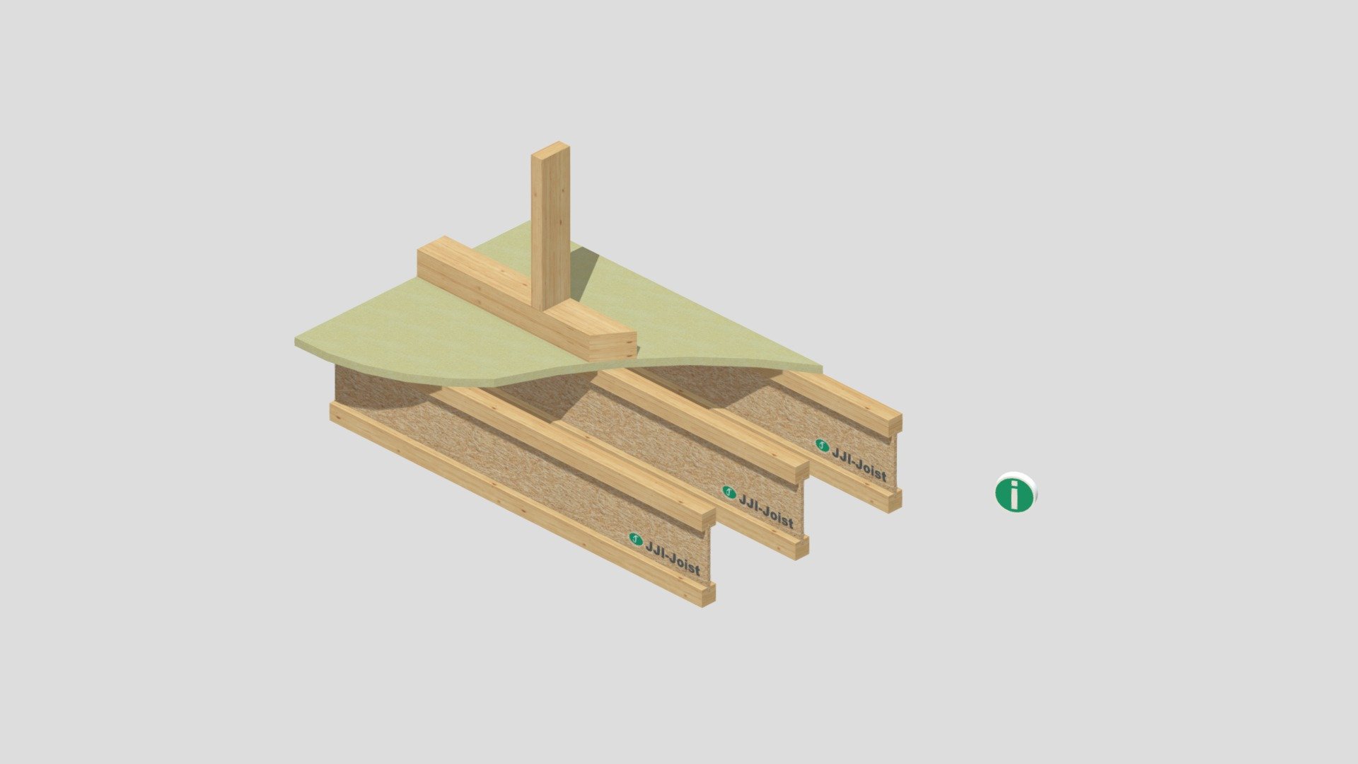 F27 Load bearing wall parallel to JJIJoist 3D model by