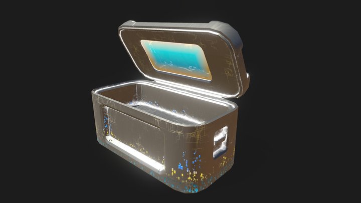 Frozen Pixel Lootbox 3D Model