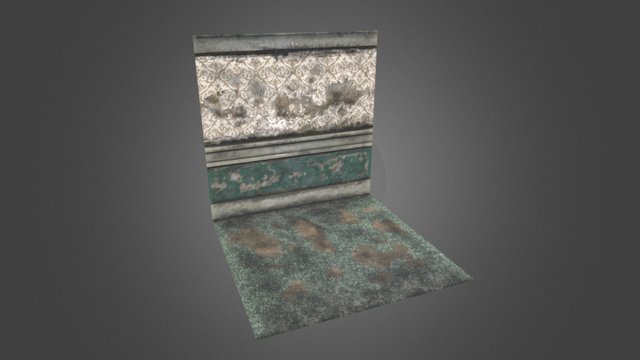 Old Hotel Wall And Floor 3D Model