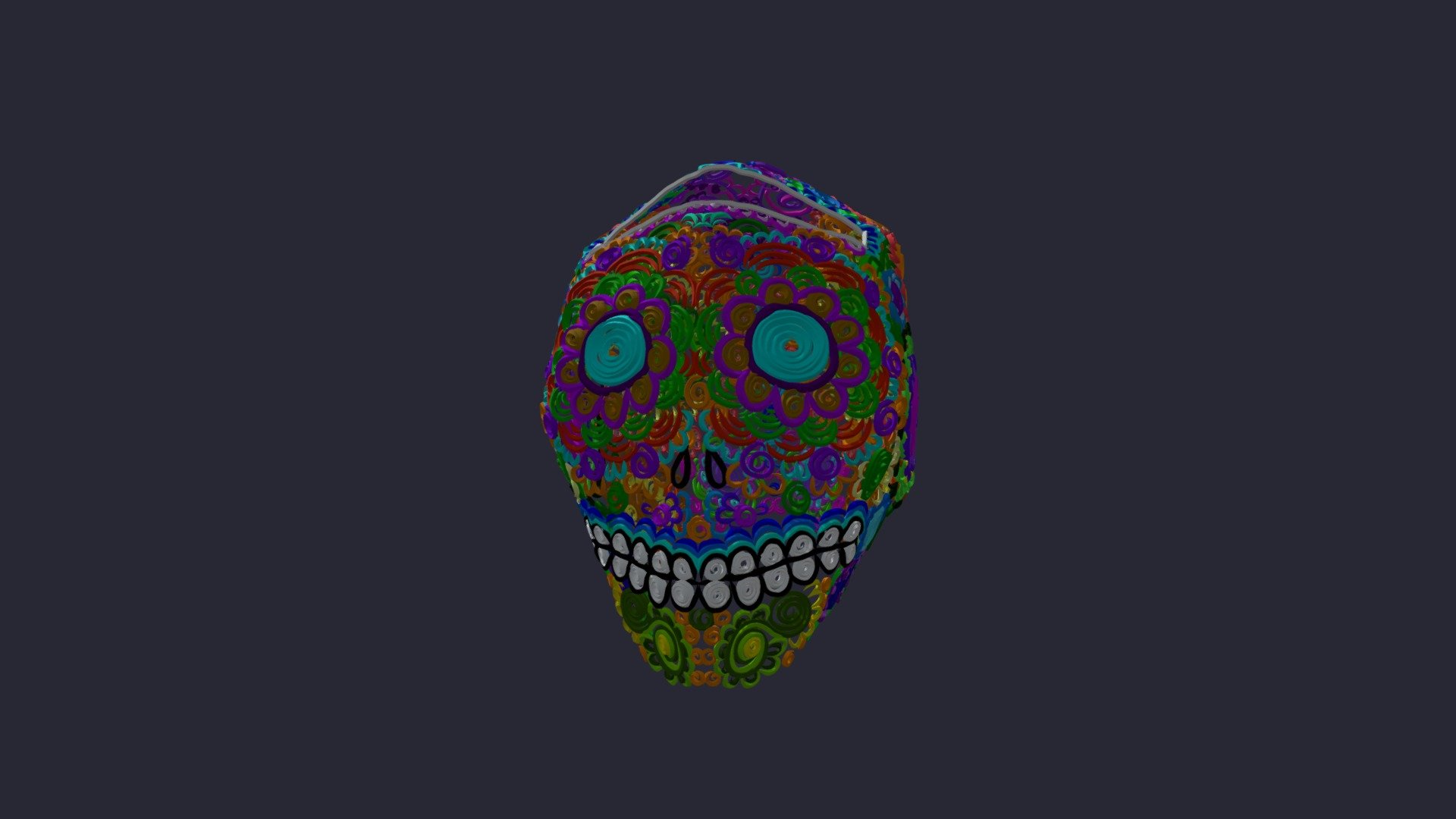 Sugar skull - Download Free 3D model by cynthiacabello [78e5fcc ...