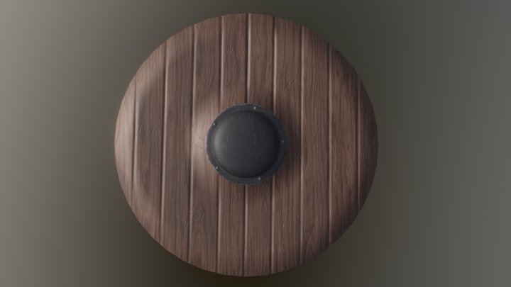 Viking Shield Wood 3D Model