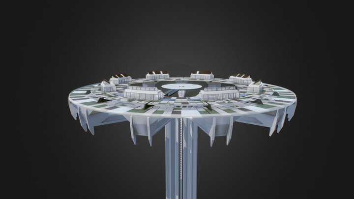 Futuristic cities | Cloud City Concept 3D Model