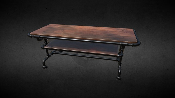 Coffee Table #5 (Industrial Style) 3D Model