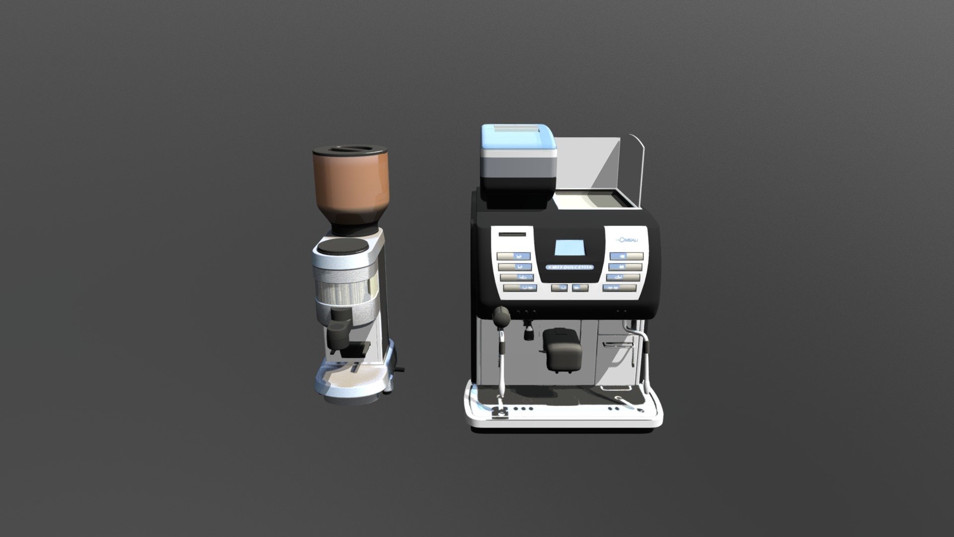 Coffee Machine & Grinder - 3D model by Western Blueprint Ltd ...