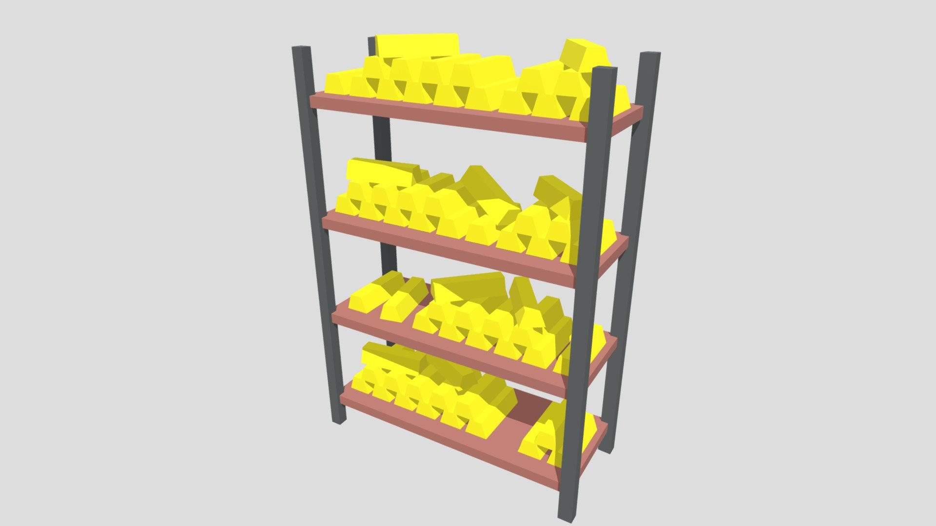 FREE LowPoly - Gold rack