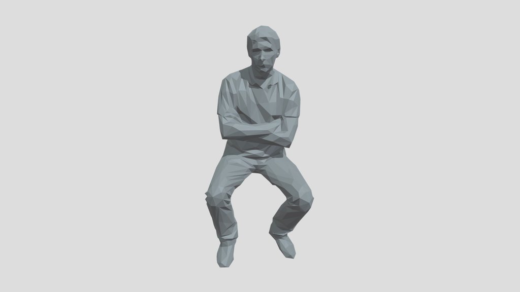 Lowpoly Male Sitting