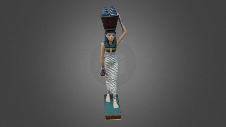 Statue of offering bearer 3D Model
