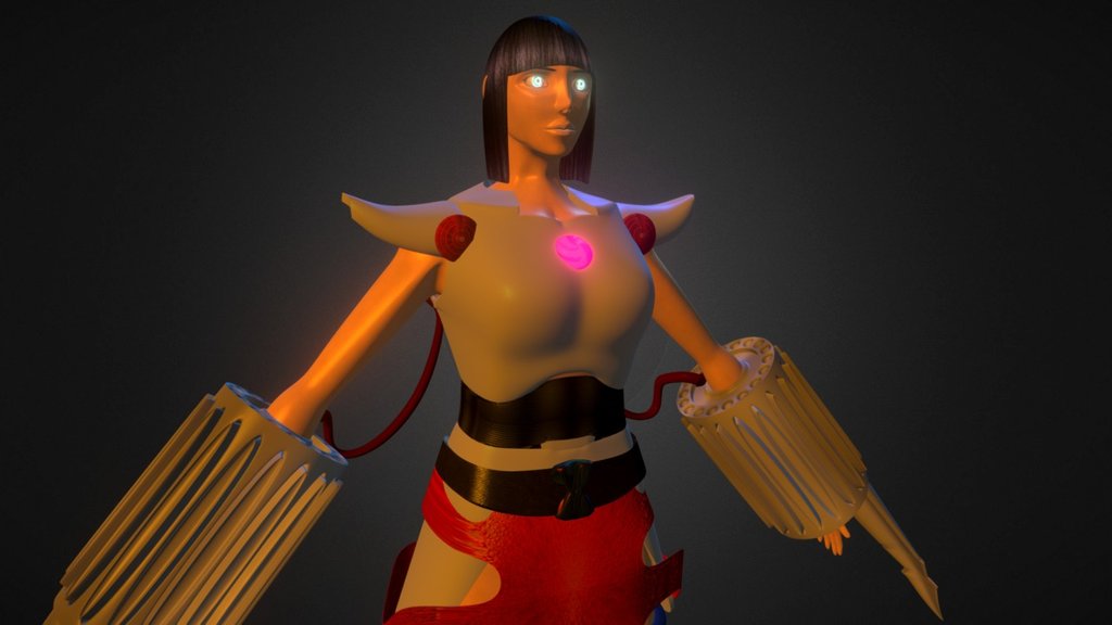 Exaggerated High Poly Female Character
