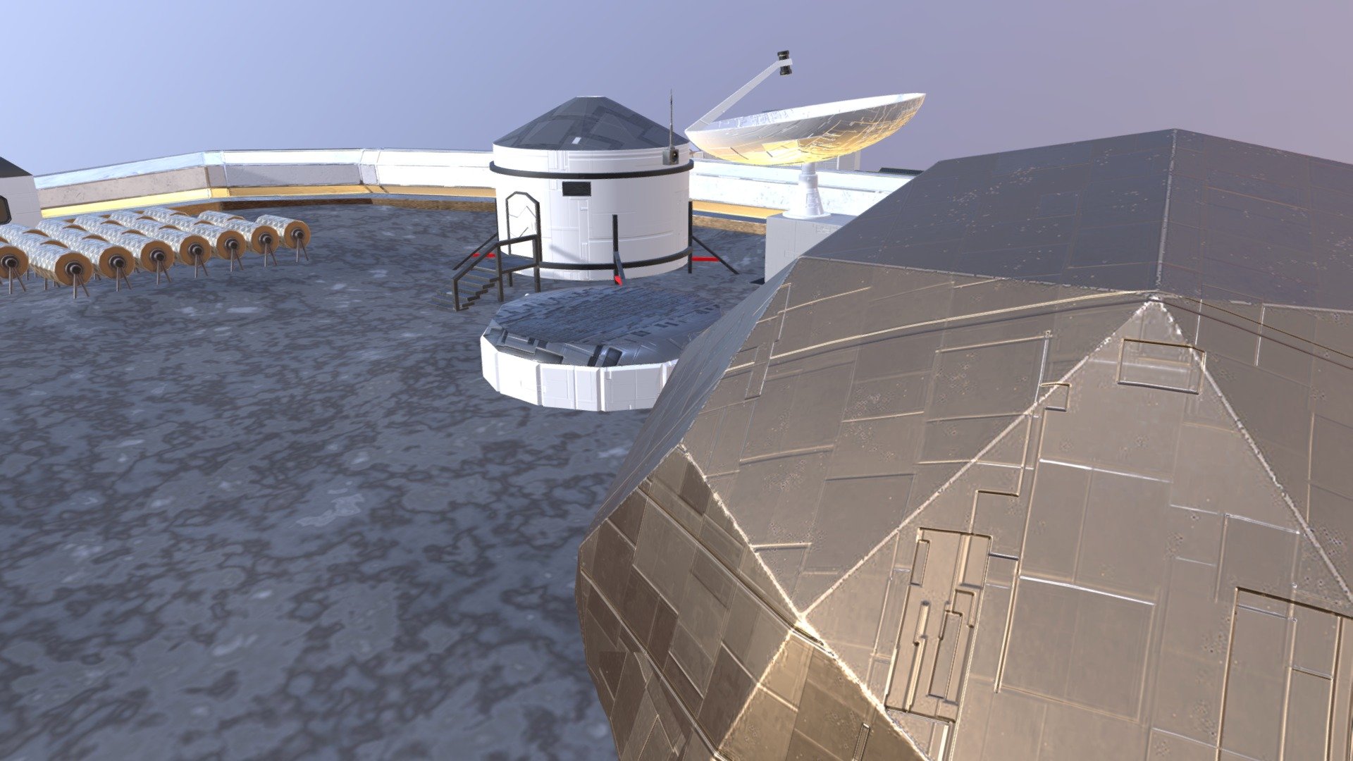 colony on mars - 3D model by GRAPHICOPHILX (@KORO_SENSEI03) [78ef3c6 ...