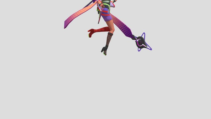 Hero_ Esmeralda_skin08_high_add (merge) 3D Model