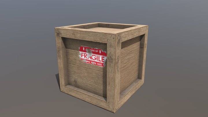 Wooden crate 3D Model