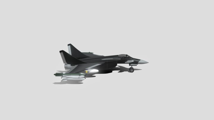 PM4 - Fictional Fighter Jet 3D Model