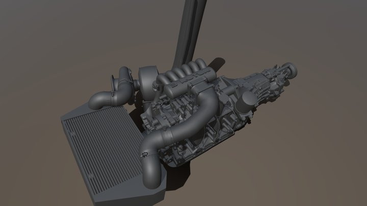 20B rotary engine turbo 3D Model
