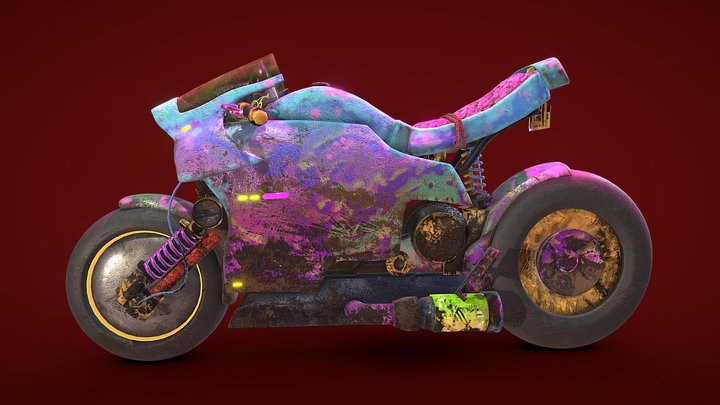 Stylized Motorbike(4K) – Modello 3D gratuito STL