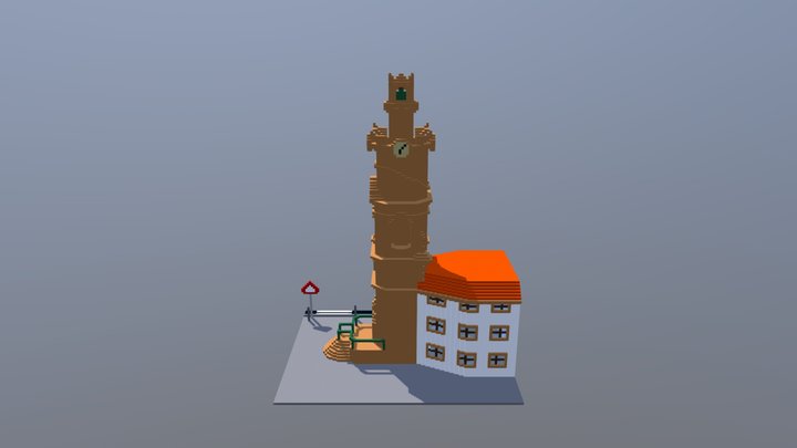 Clerigos voxel 3D Model