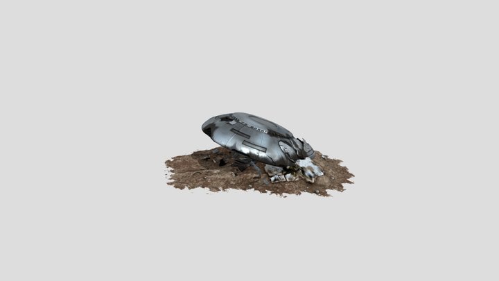 hasarlı UFO 3D Model