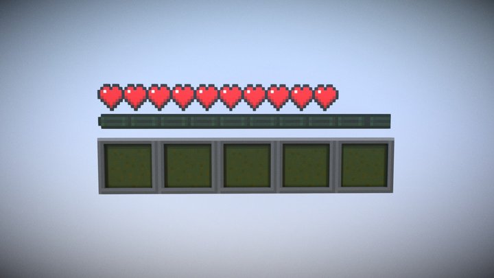 HUD Minecraft Object 3D Model