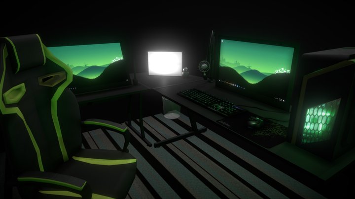 Kyles PC Set-Up 3D Model