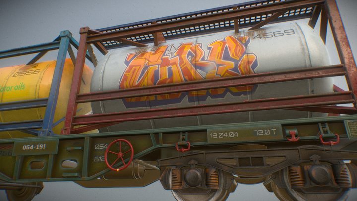 Railway carriage (wagon) demo 3D Model