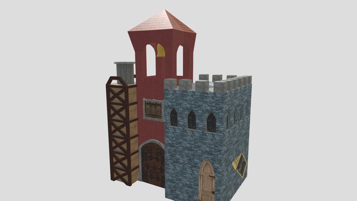 Vinerie «Chez Jacob» - Village Médiéval 3D Model