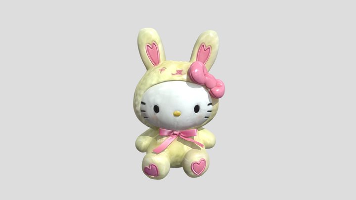 Hello Kitty Bunny Plush 3D Model