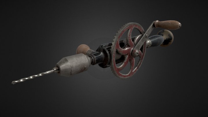 Millers Falls Hand Drill - Game Asset Pipeline 3D Model
