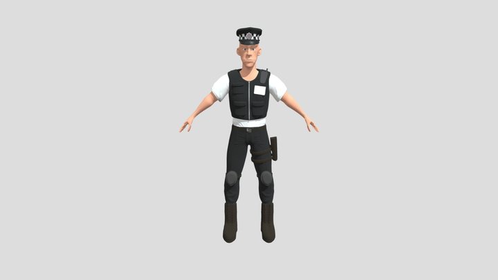 Police Guard 3D Model