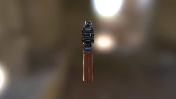 PBR low poly Machine Gun Skorpion 3D Model