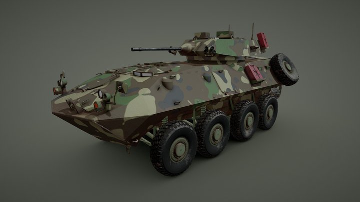LAV-25 Amphibious Armored Reconnaissance Vehicle 3D Model
