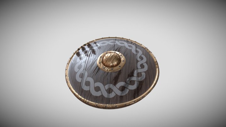 Battle Tattered Shield 3D Model
