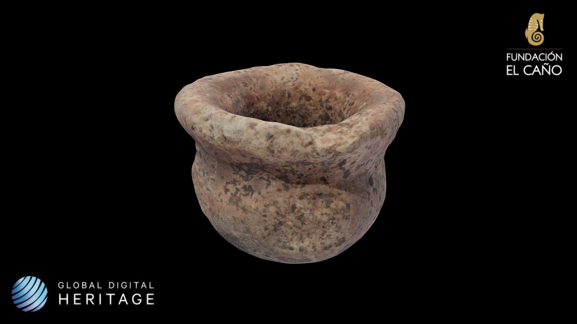 Small ceramic container, El Caño (Panama) Download Free 3D model by