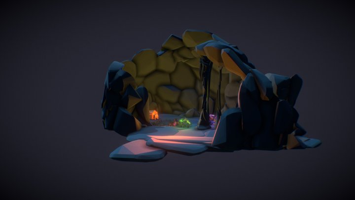 WIP - Cave battle D&D 3D Model