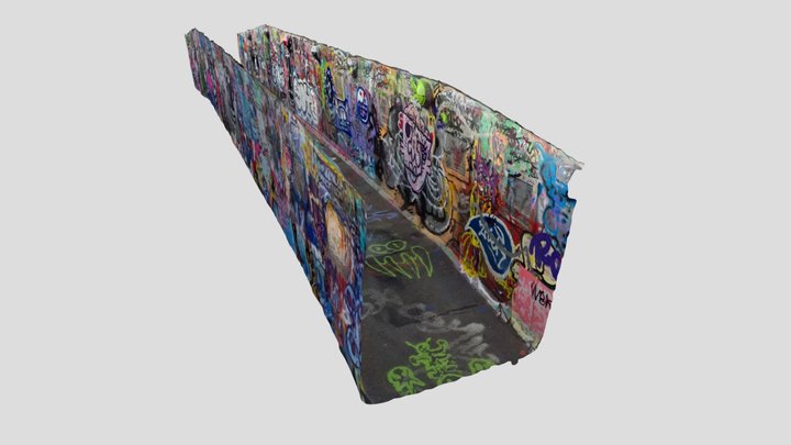 Street Art - Grafitti Pedestrian Bridge 3D Model
