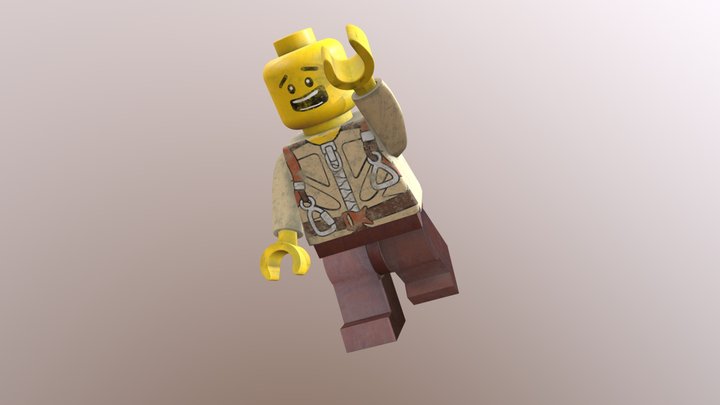 Old/used lego figure 3D Model