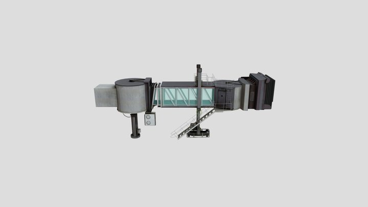 Airport glass jetway 3D Model