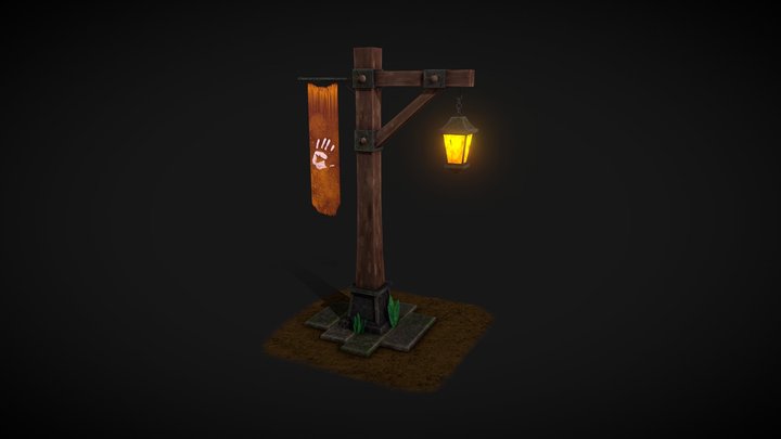 Stylized Lamp 3D Model