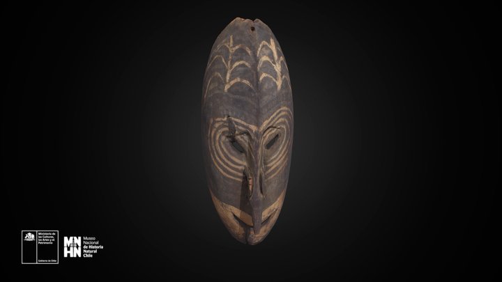 Máscara policroma	Papua Nueva Guinea – Gratis 3D-model STL