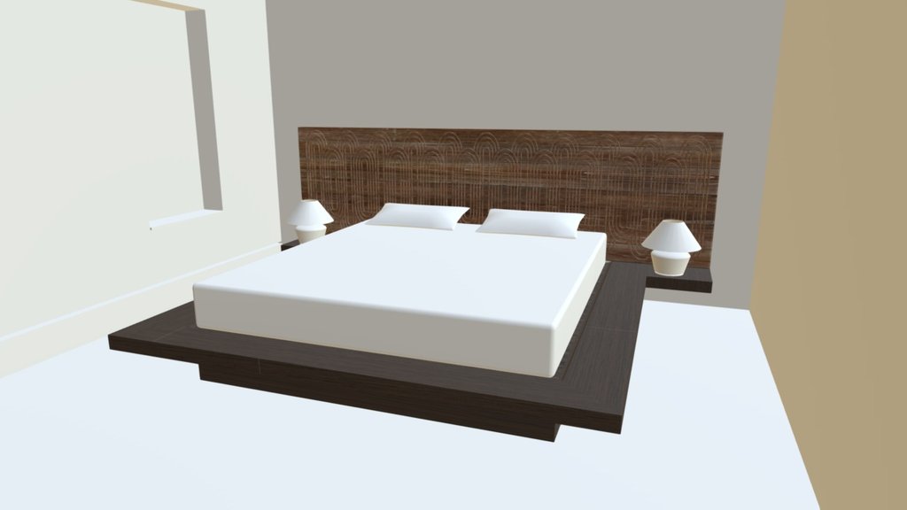 BED FOR SKETCHFAB3 - 3D model by yev [790bfd8] - Sketchfab