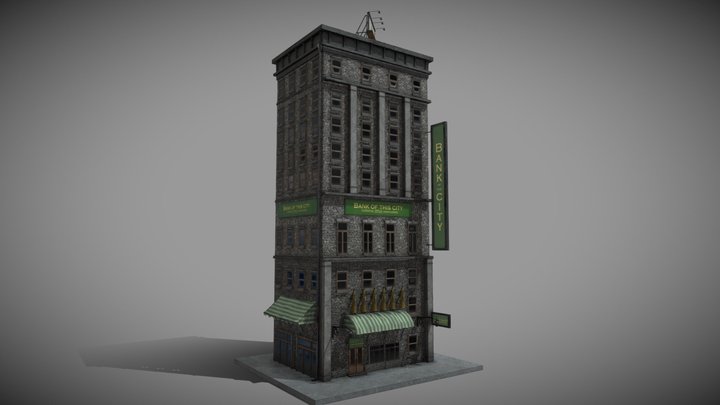 9/10 Old New york buildings 1930 3D Model