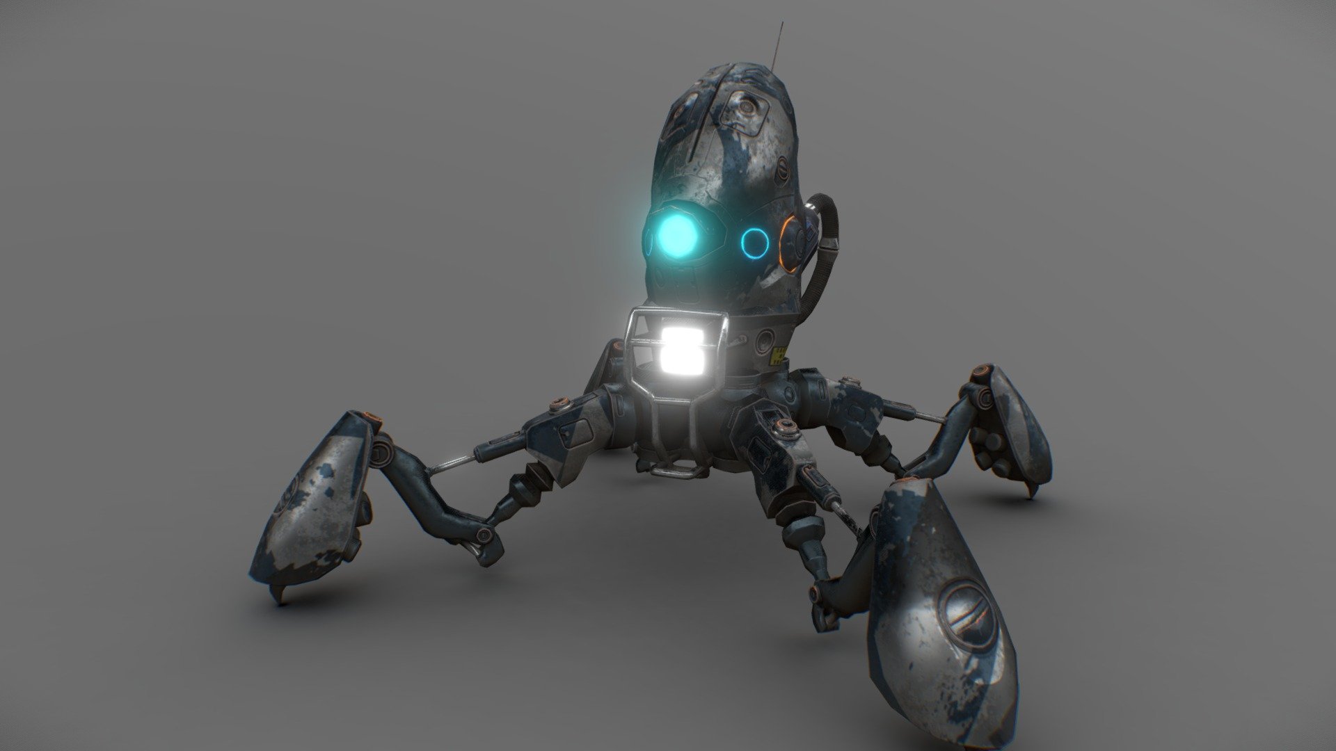 Cyberpunk robot 3d model фото 117