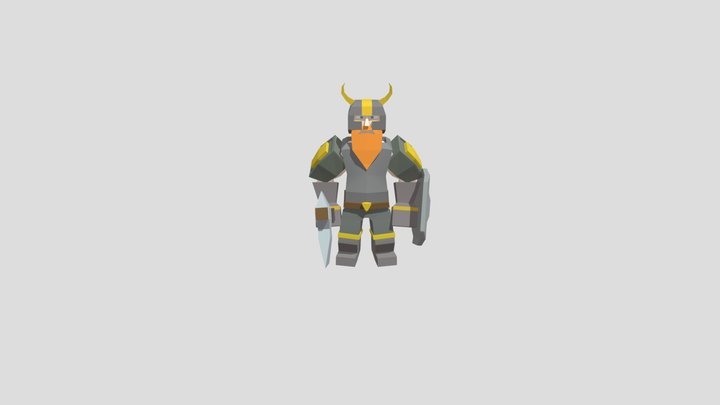 Low Poly Dwarf 3D Model