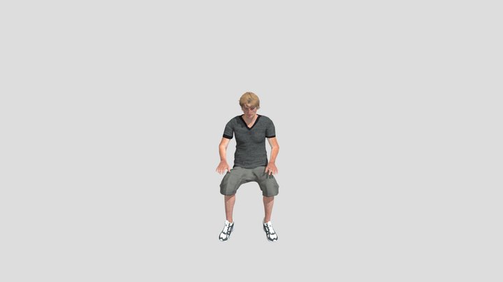 Sitting Disapproval 3D Model