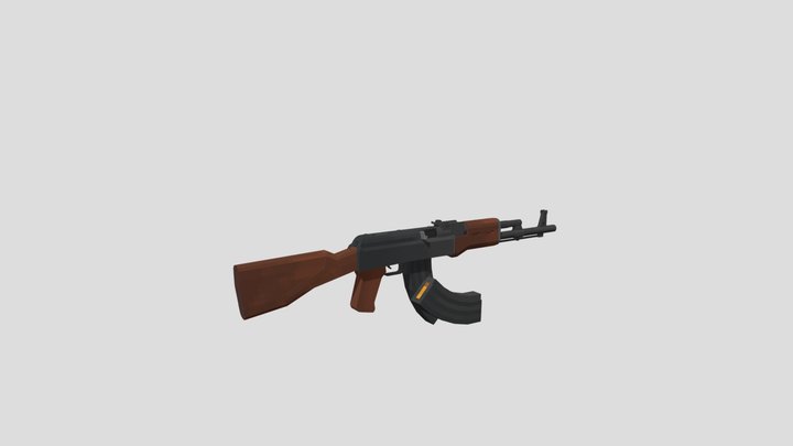 Low Poly AK47 MC 3D Model