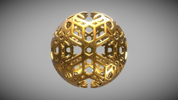 Sphere Mandala Decoration 3D Model