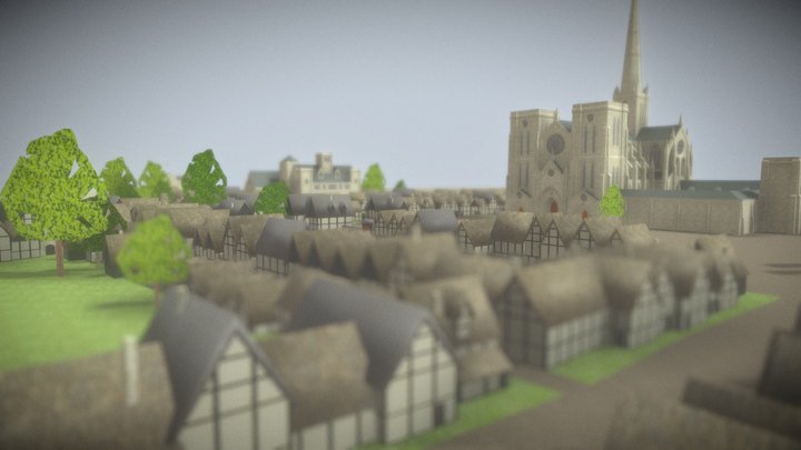 Medieval town – Modello 3D gratuito STL