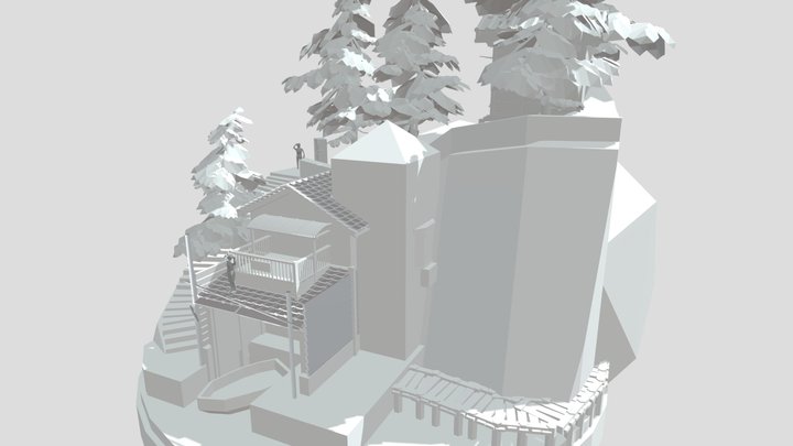 By the ocean - WIP Diorama 3D Model