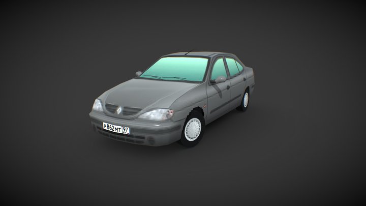 Renault Megane I (PS 1 Low-poly) 3D Model