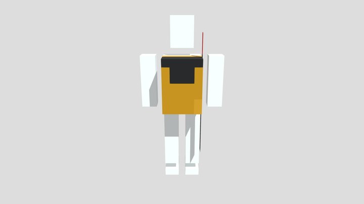 voxel dummy  w/ sword 3D Model