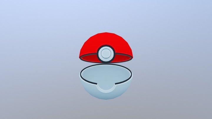 Pokeball Texture V001 3D Model