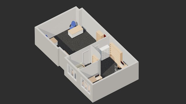 Isometric office 3D Model